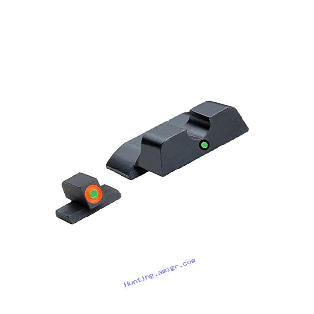 AmeriGlo Tritium I-Dot Green with Orange Outline Sight Set, Smith and Wesson, M and P Shield